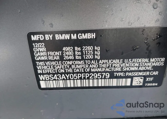 WBS43AY05PFP29579: 43655918