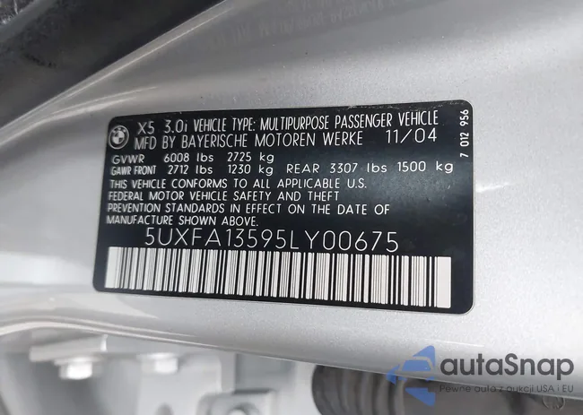 5UXFA13595LY00675: 43655939