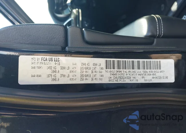 1C4RJFBG3GC415324: 43655964