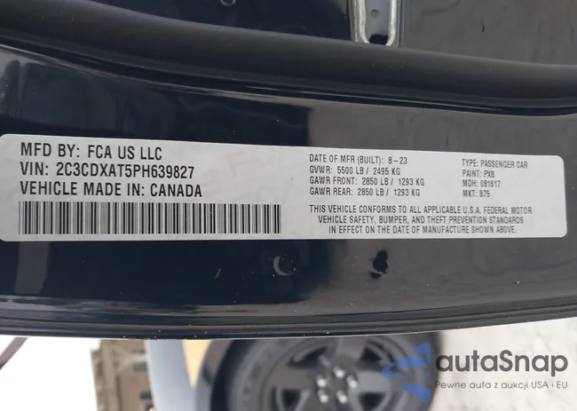 2C3CDXAT5PH639827: 43657416