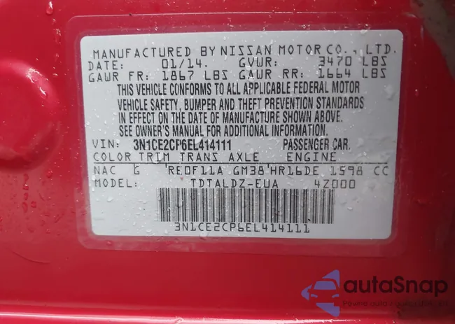 3N1CE2CP6EL414111: 43657653