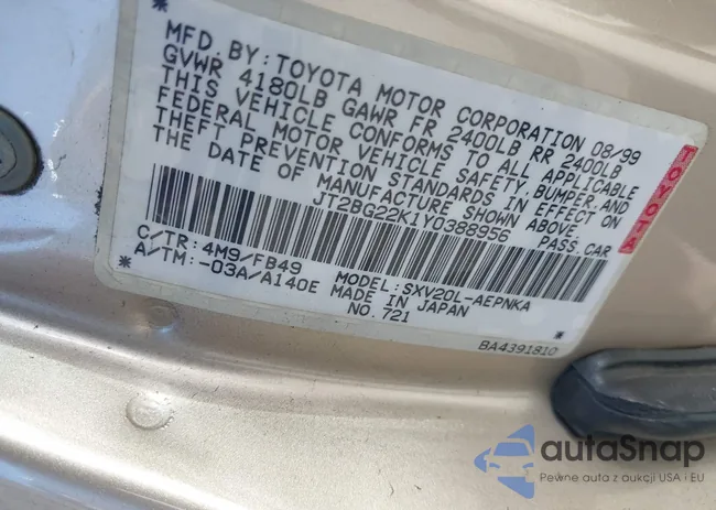 JT2BG22K1Y0388956: 43656919