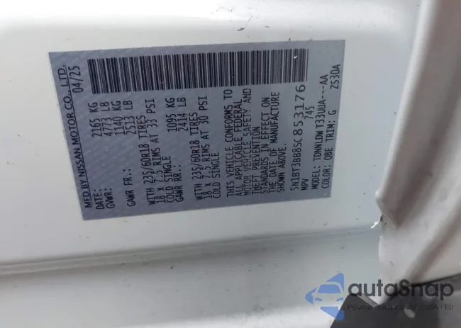 5N1BT3BB8SC853176: 43658192