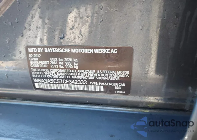 WBA3A5C57CF342333: 43658282