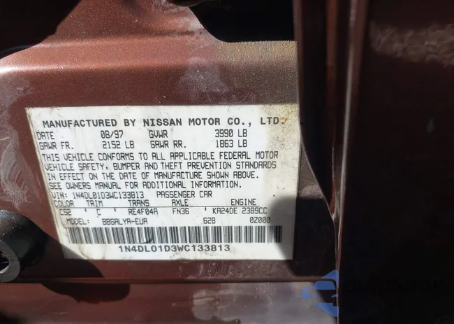 1N4DL01D3WC133813: 43658370