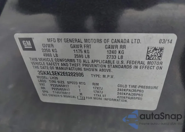 2GKALSEK2E6282906: 43658515