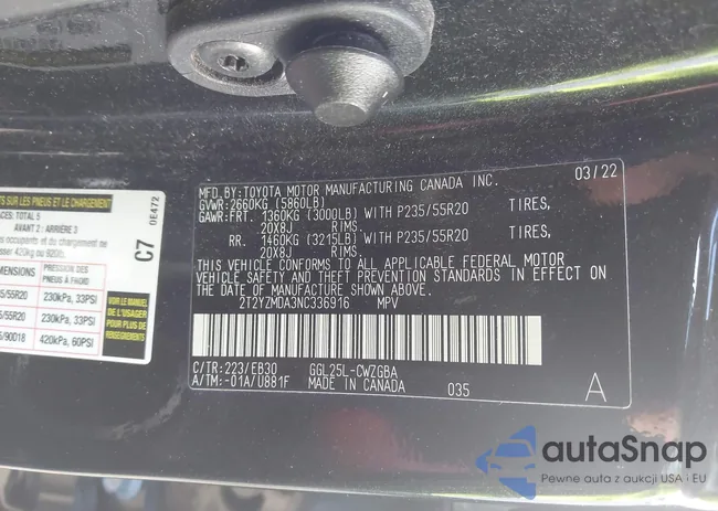 2T2YZMDA3NC336916: 43658643