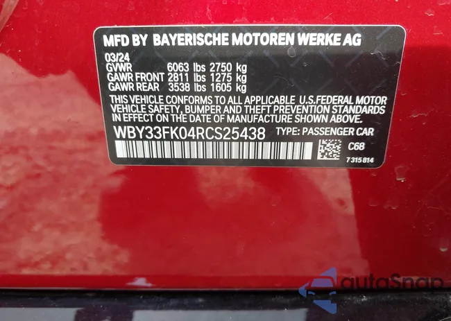 WBY33FK04RCS25438: 43658693