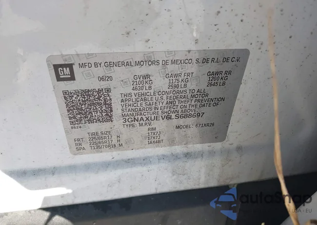 3GNAXUEV6LS688697: 43658726