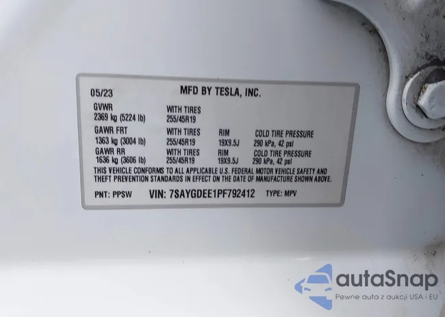 7SAYGDEE1PF792412: 43657806