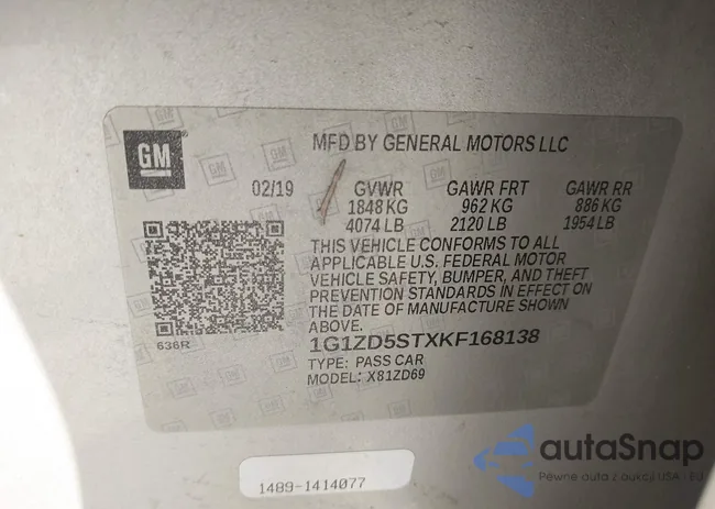 1G1ZD5STXKF168138: 43657826