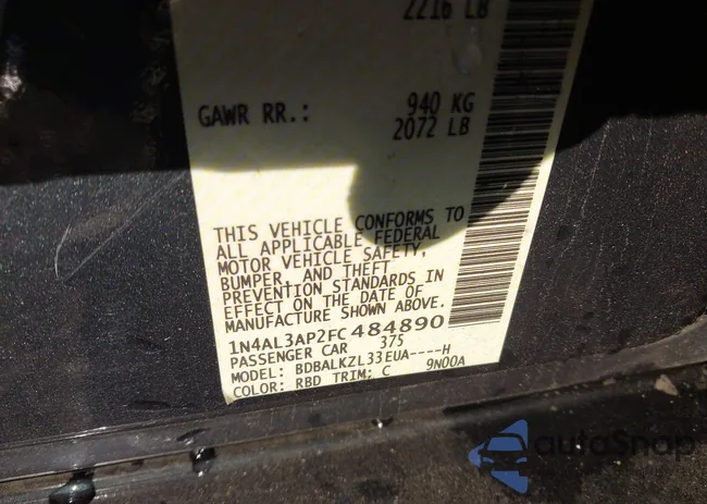 1N4AL3AP2FC484890: 43657978