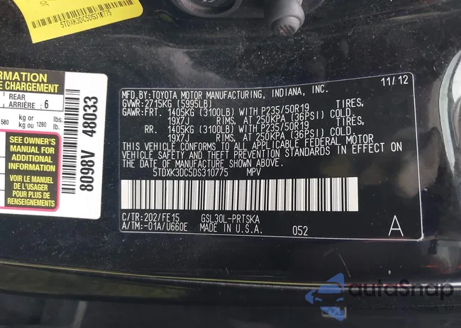 5TDXK3DC5DS310775: 43658059