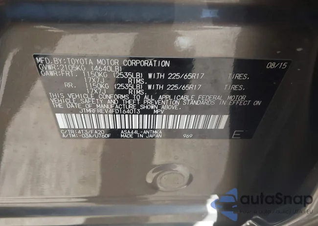 JTMRFREV4FD164013: 43659353