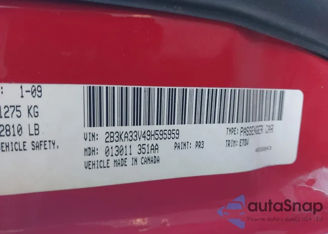 2B3KA33V49H595959: 43659550