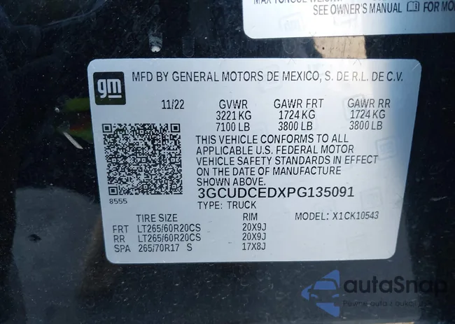 3GCUDCEDXPG135091: 43659587