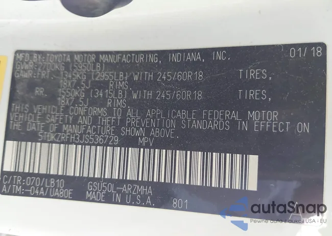 5TDKZRFH3JS536729: 43658867