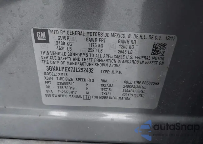 3GKALPEX7JL252492: 43658879