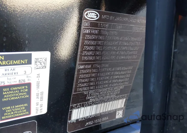 SALWR2RV2KA835503: 43660481