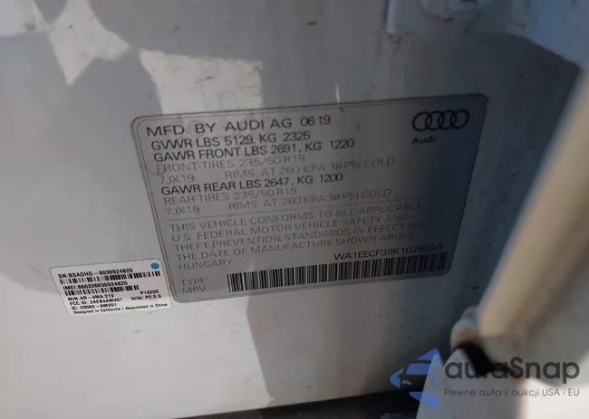 WA1EECF39K1078598: 43660638