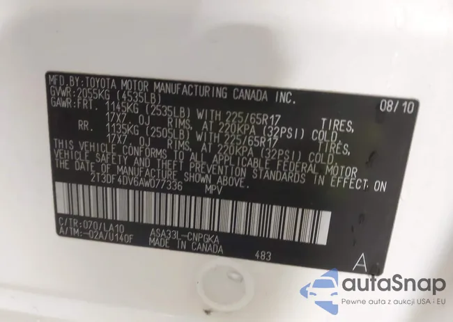 2T3DF4DV6AW077336: 43660672