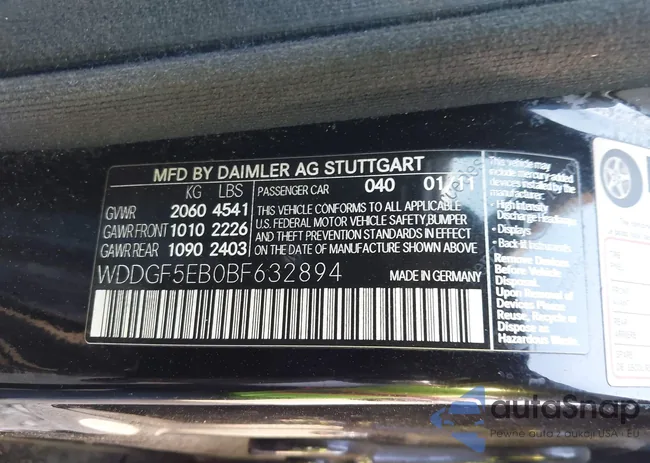 WDDGF5EB0BF632894: 43660723