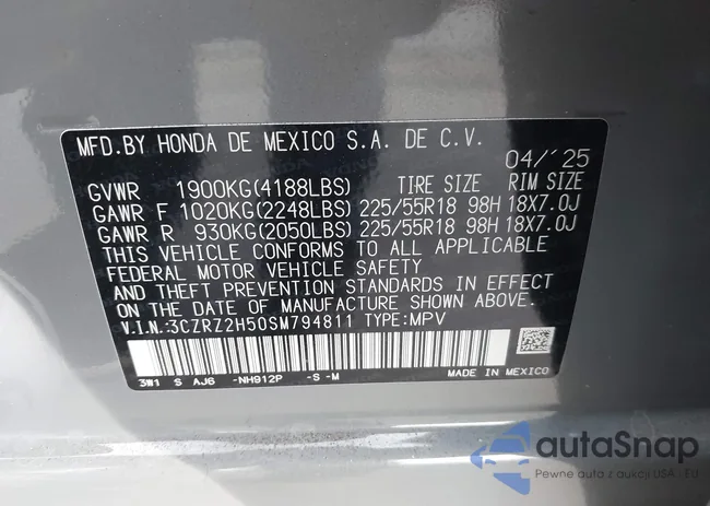 3CZRZ2H50SM794811: 43659795