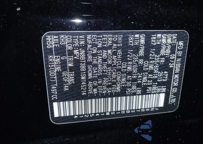 JN8BT3BB1SW145214: 43659859