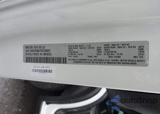 3C6LRVNG7SE538637: 43659943