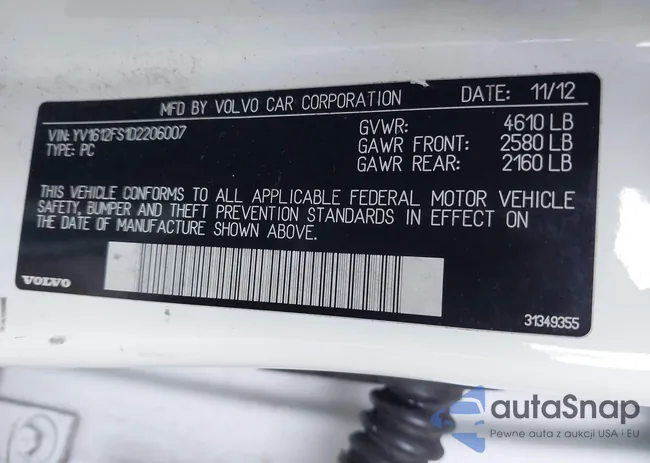 YV1612FS1D2206007: 43660021