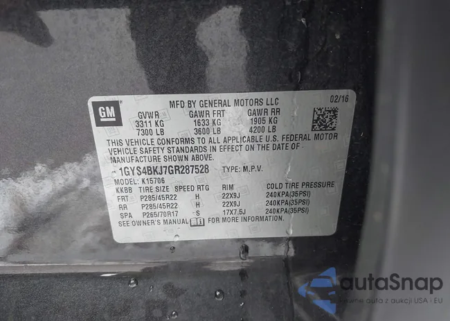 1GYS4BKJ7GR287528: 43661374