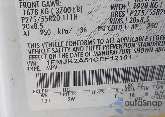 1FMJK2A51CEF12101: 43661383