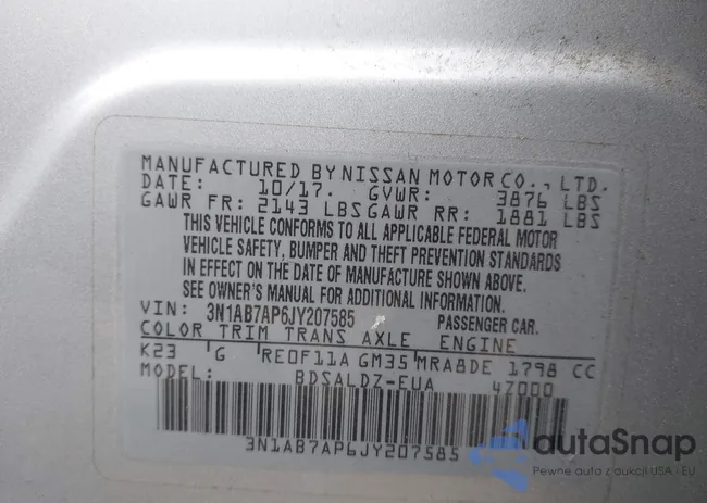 3N1AB7AP6JY207585: 43661531