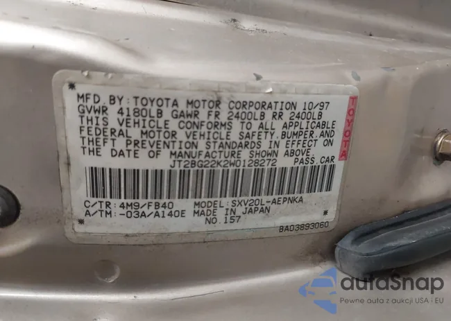 JT2BG22K2W0128272: 43661576