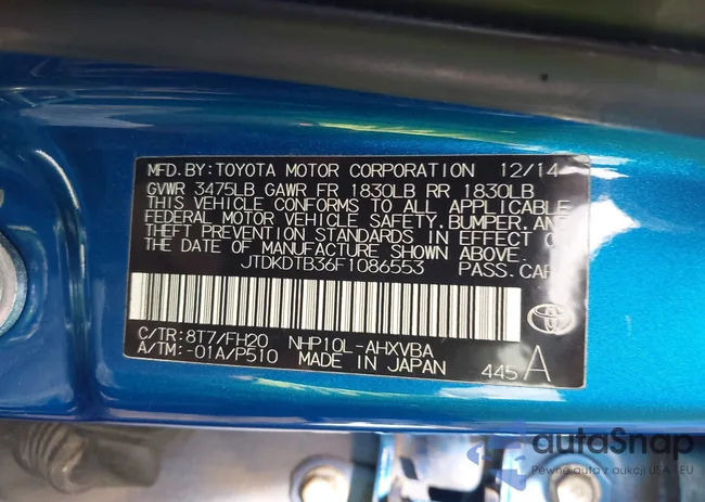 JTDKDTB36F1086553: 43661773