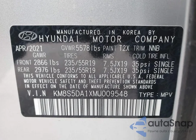 KM8S5DA1XMU009548: 43660857