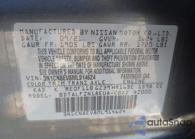 3N1CN8EV8ML914624: 43660892