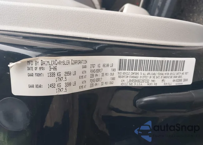 1J8HR58N96C287232: 43661061