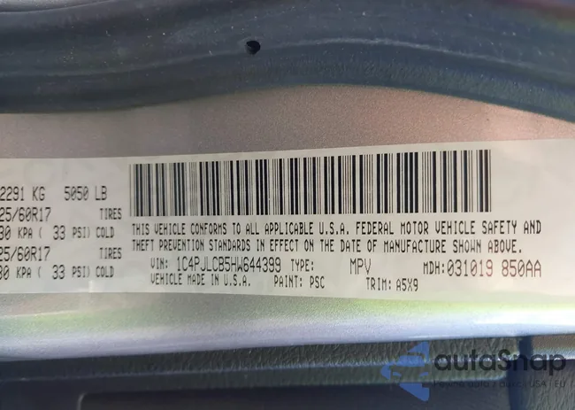 1C4PJLCB5HW644399: 43662374