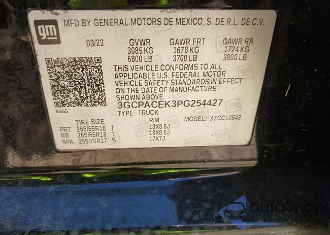 3GCPACEK3PG254427: 43662407