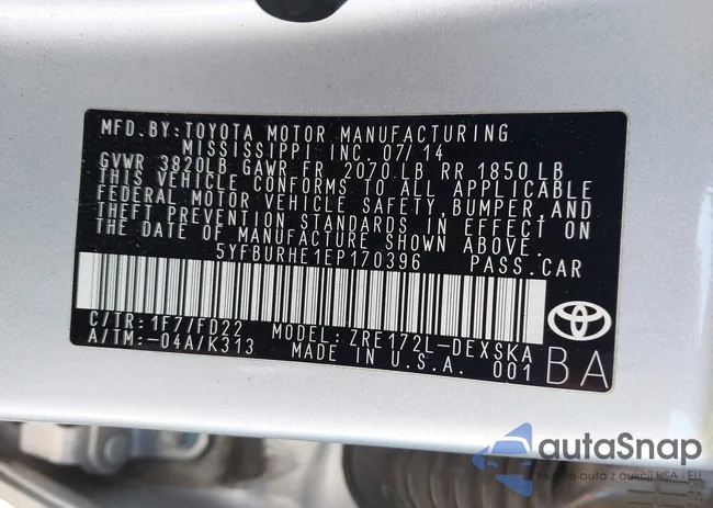 5YFBURHE1EP170396: 43662476