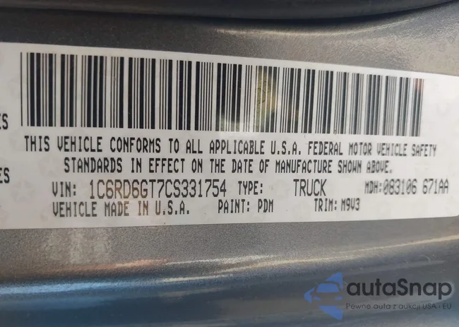 1C6RD6GT7CS331754: 43662480