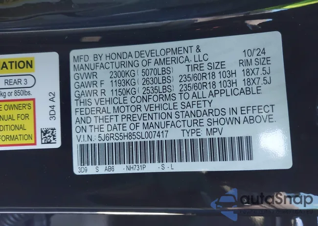 5J6RS5H85SL007417: 43662542