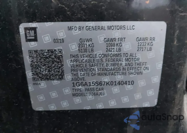 1G6A15S67K0140410: 43662632