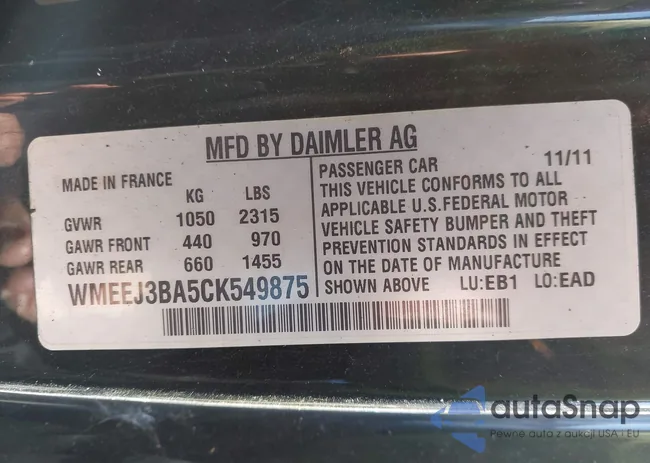 WMEEJ3BA5CK549875: 43662696