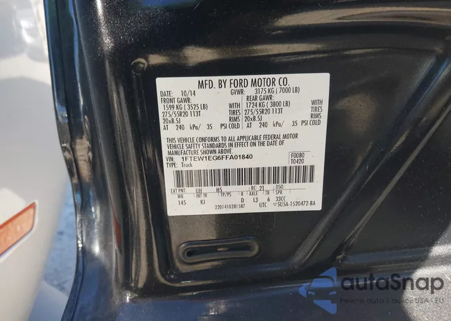 1FTEW1EG6FFA01840: 43662729