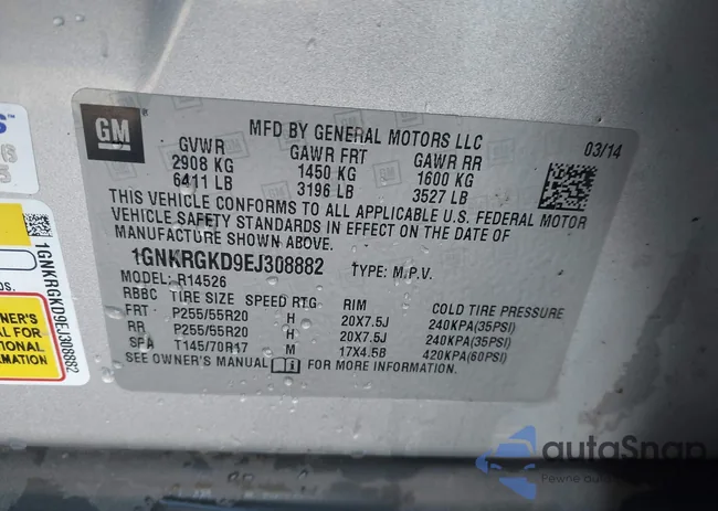 1GNKRGKD9EJ308882: 43661803