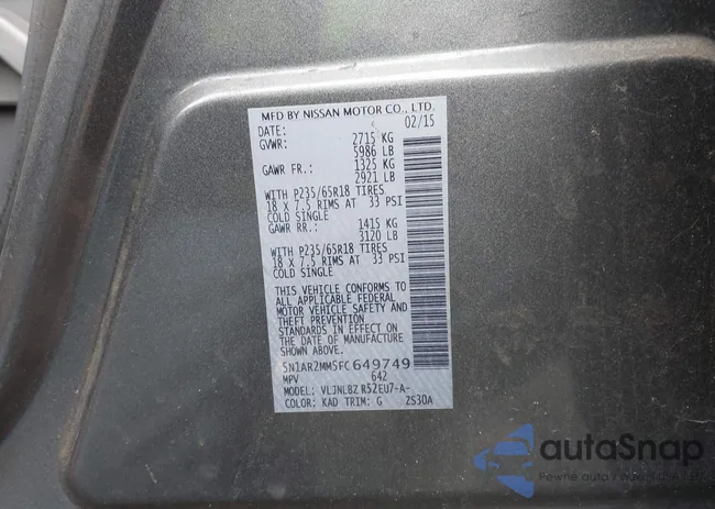 5N1AR2MM5FC649749: 43662033