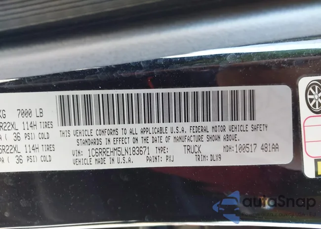 1C6RREHM5LN183671: 43663211