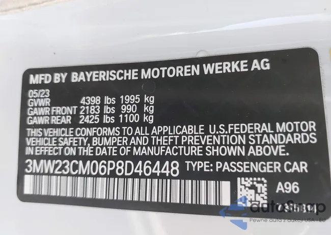 3MW23CM06P8D46448: 43663353